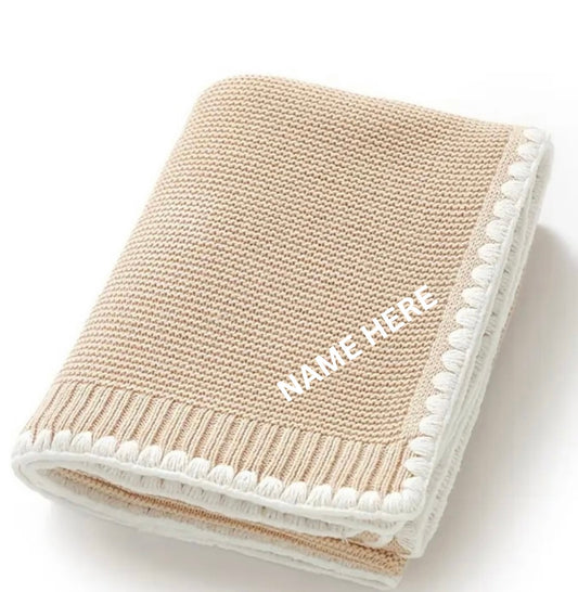 Personalised Knit Baby Blanket
